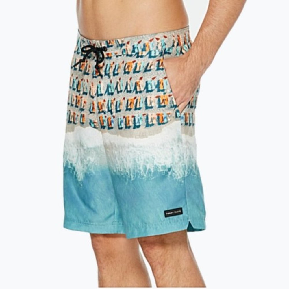 Perry Ellis Swim Shorts 2XL Men's Dynasty Green 8.5" Inseam Trunks Boardshorts